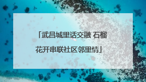 武昌城里话交融 石榴花开串联社区邻里情