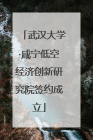 武汉大学·咸宁低空经济创新研究院签约成立