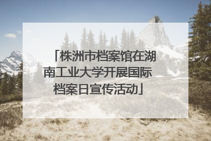 株洲市档案馆在湖南工业大学开展国际档案日宣传活动