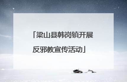 梁山县韩岗镇开展反邪教宣传活动
