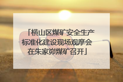 横山区煤矿安全生产标准化建设现场观摩会在朱家峁煤矿召开