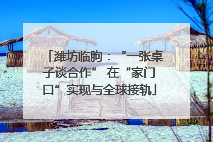 潍坊临朐：“一张桌子谈合作” 在“家门口”实现与全球接轨