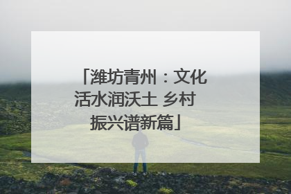 潍坊青州：文化活水润沃土 乡村振兴谱新篇