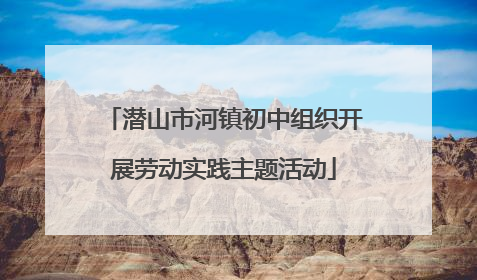 潜山市河镇初中组织开展劳动实践主题活动