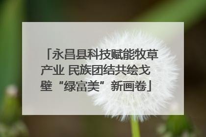 永昌县科技赋能牧草产业 民族团结共绘戈壁“绿富美”新画卷