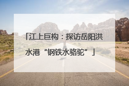 江上巨构：探访岳阳洪水港“钢铁水骆驼”