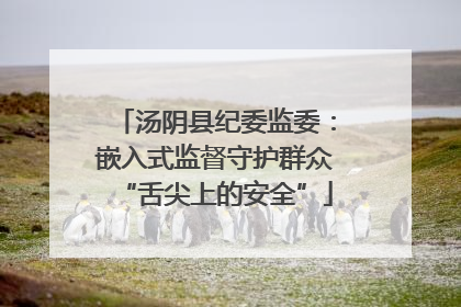 汤阴县纪委监委：嵌入式监督守护群众“舌尖上的安全”