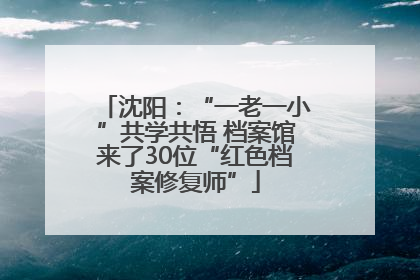 沈阳：“一老一小”共学共悟 档案馆来了30位“红色档案修复师”