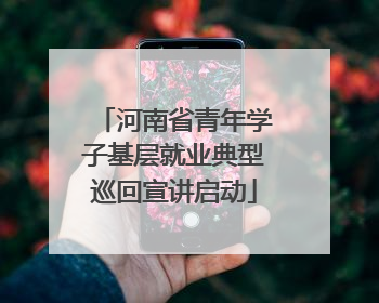河南省青年学子基层就业典型巡回宣讲启动