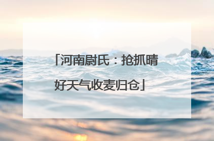 河南尉氏：抢抓晴好天气收麦归仓