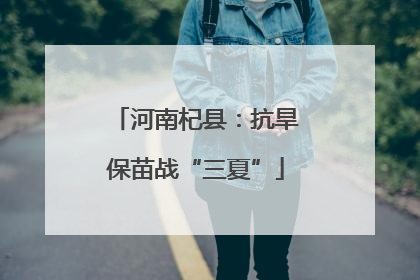 河南杞县：抗旱保苗战“三夏”