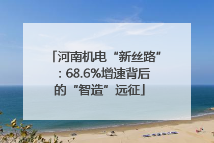 河南机电“新丝路”：68.6%增速背后的“智造”远征