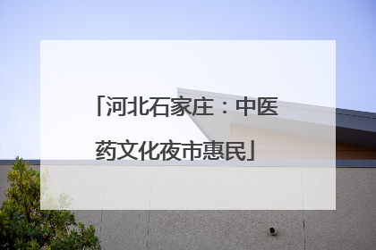 河北石家庄：中医药文化夜市惠民