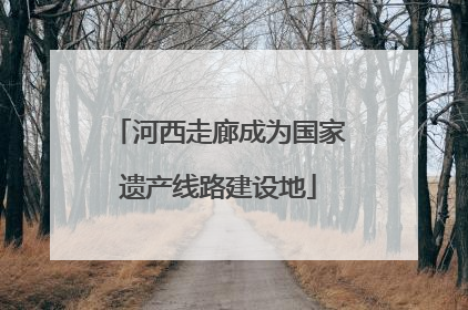 河西走廊成为国家遗产线路建设地