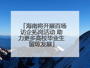 海南将开展百场访企拓岗活动 助力更多高校毕业生留琼发展