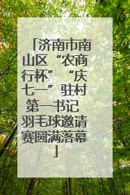济南市南山区“农商行杯”“庆七一”驻村第一书记 羽毛球邀请赛圆满落幕