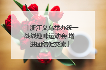 浙江义乌举办统一战线趣味运动会 增进团结促交流