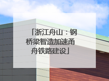 浙江舟山：钢桥梁智造加速甬舟铁路建设