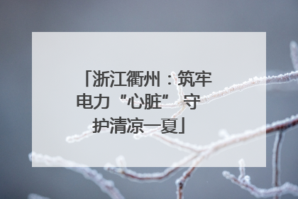 浙江衢州：筑牢电力“心脏” 守护清凉一夏