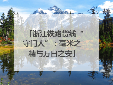 浙江铁路货线“守门人”：毫米之精与万日之安