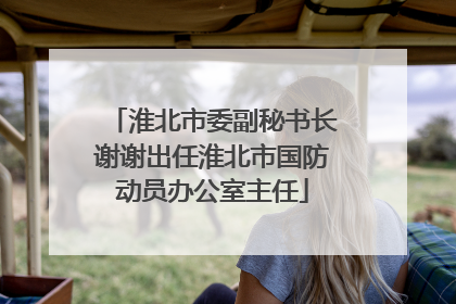 淮北市委副秘书长谢谢出任淮北市国防动员办公室主任