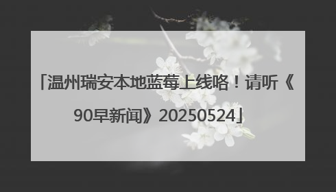 温州瑞安本地蓝莓上线咯！请听《90早新闻》20250524
