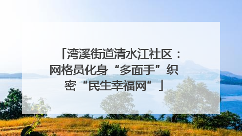 湾溪街道清水江社区：网格员化身“多面手”织密“民生幸福网”