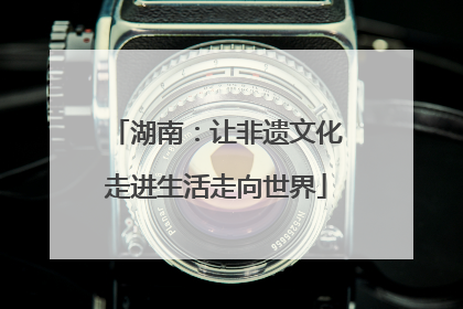 湖南：让非遗文化走进生活走向世界
