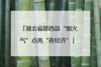 湖北省郧西县“烟火气”点亮“夜经济”