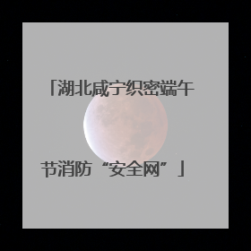 湖北咸宁织密端午节消防“安全网”