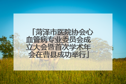 菏泽市医院协会心血管病专业委员会成立大会暨首次学术年会在曹县成功举行