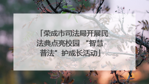 荣成市司法局开展民法典点亮校园 “智慧普法”护成长活动