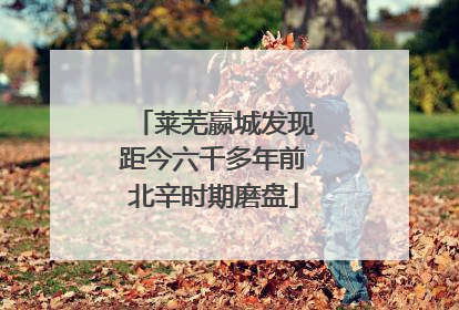 莱芜嬴城发现距今六千多年前北辛时期磨盘