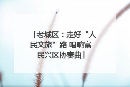老城区：走好“人民文旅”路 唱响富民兴区协奏曲