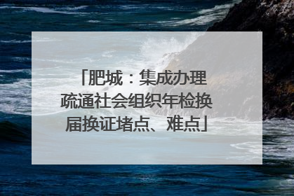 肥城：集成办理 疏通社会组织年检换届换证堵点、难点