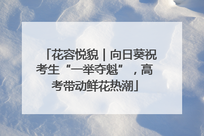花容悦貌｜向日葵祝考生“一举夺魁”，高考带动鲜花热潮