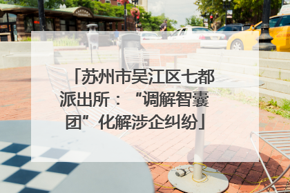 苏州市吴江区七都派出所：“调解智囊团”化解涉企纠纷