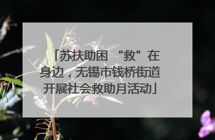 苏扶助困 “救”在身边，无锡市钱桥街道开展社会救助月活动