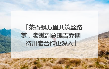 茶香飘万里共筑丝路梦，老挝副总理吉乔期待川老合作更深入