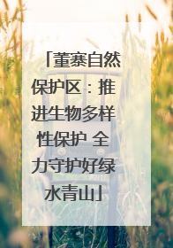 董寨自然保护区：推进生物多样性保护 全力守护好绿水青山