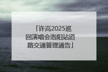 许嵩2025巡回演唱会洛阳站道路交通管理通告