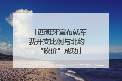 西班牙宣布就军费开支比例与北约“砍价”成功
