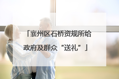 襄州区石桥资规所给政府及群众“送礼”