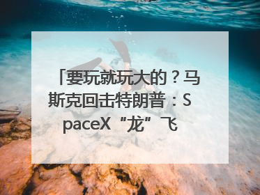 要玩就玩大的？马斯克回击特朗普：SpaceX“龙”飞船将立即退役！