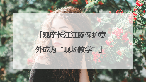 观摩长江江豚保护意外成为“现场教学”