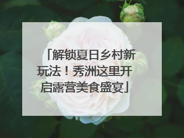 解锁夏日乡村新玩法！秀洲这里开启露营美食盛宴