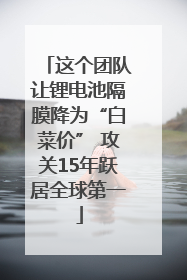 这个团队让锂电池隔膜降为“白菜价” 攻关15年跃居全球第一