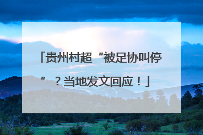 贵州村超“被足协叫停”？当地发文回应！