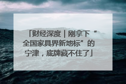财经深度｜刚拿下“全国家具界新地标”的宁津，底牌藏不住了