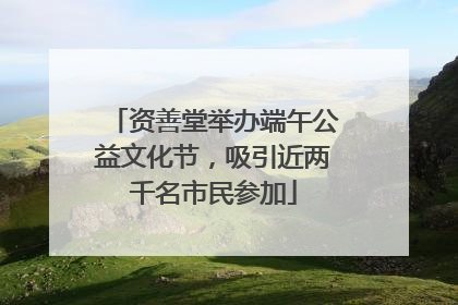 资善堂举办端午公益文化节，吸引近两千名市民参加
